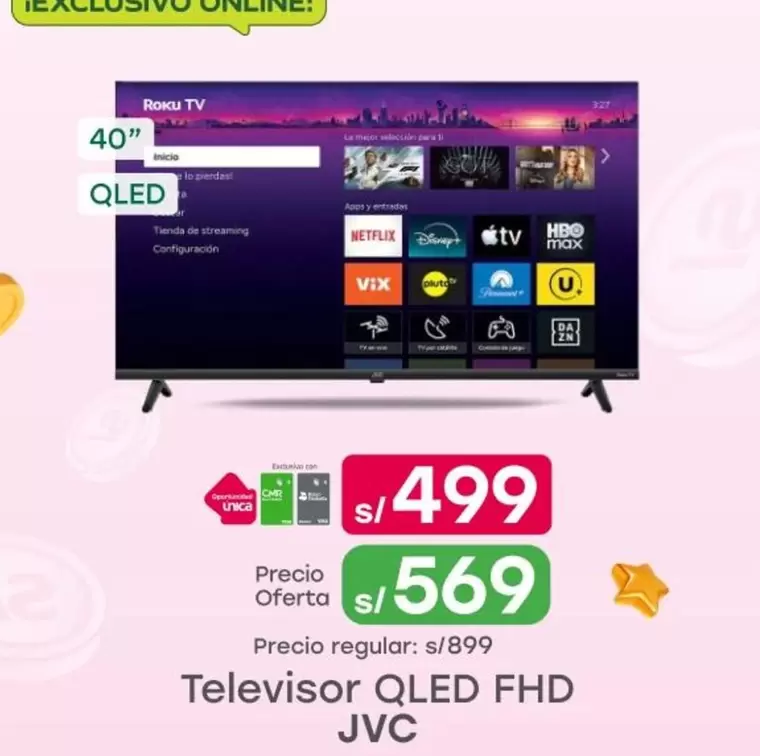 JVC - Televisor QLED FHD