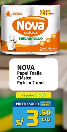 Nova - PAPEL TOALLA CLASICO MEGARROLLO
