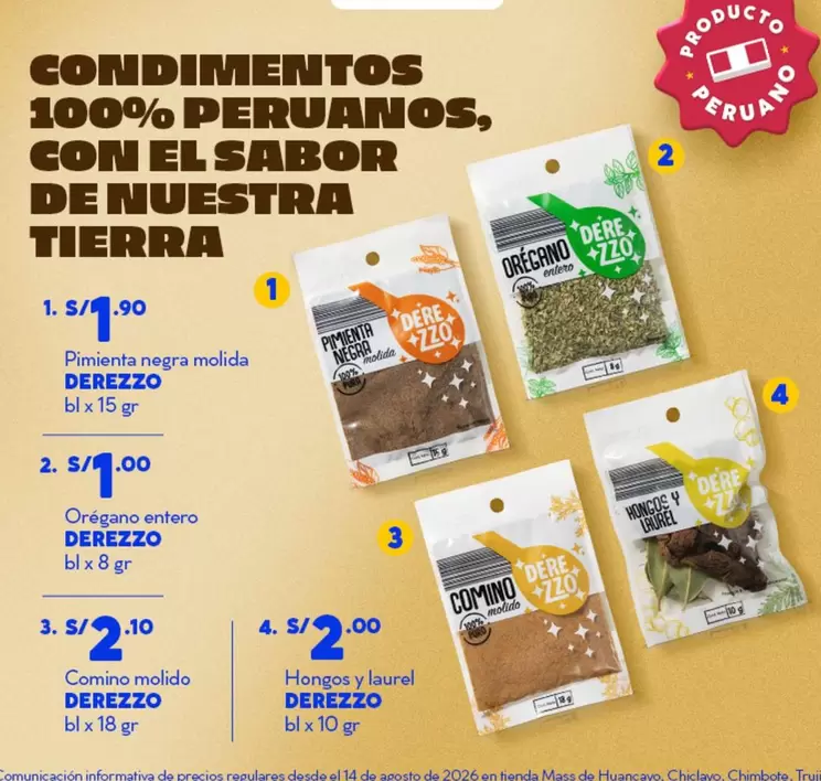 Condimentos 100% Peruanos