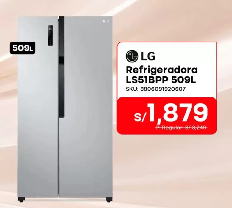 Lg - Refrigeradora LS51BPP 509L
