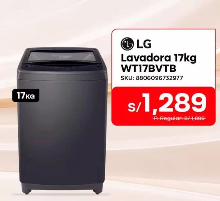 Lg - Lavadora 17kg WT17BVT
