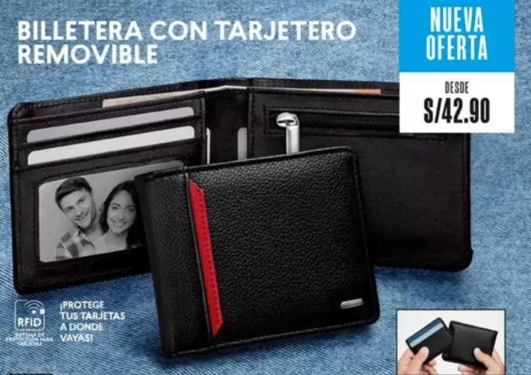 BILLETERA CON TARJETEROS REMOVIBLE