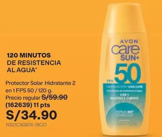 Avon - Protector Solar Hidratante 2 en 1 FPS 50 / 120 g. (162639)