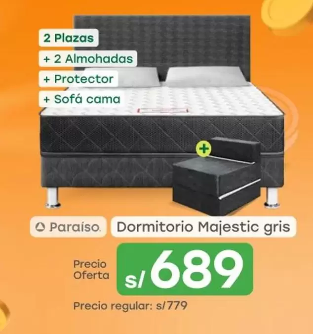 Dormitorio Majestic gris