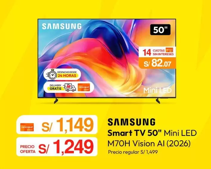 Samsung - Smart TV 50" Mini LED M70H Vision AI (2026)