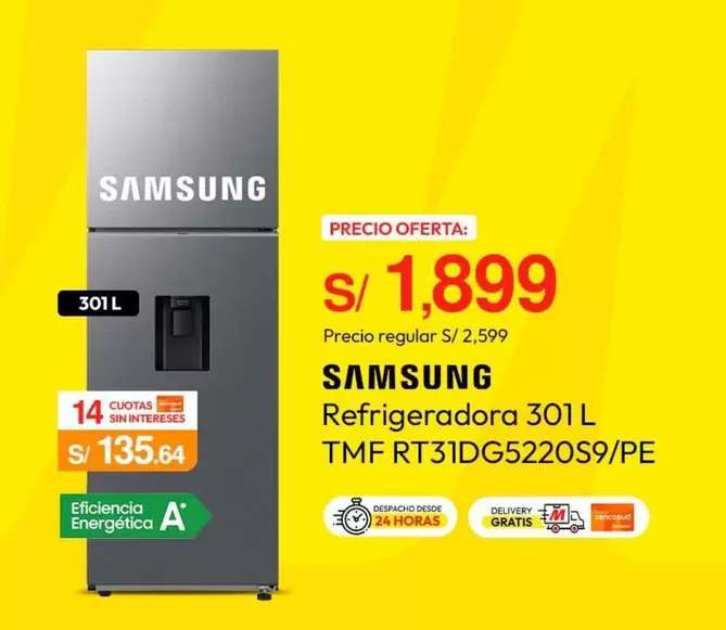 Samsung - Refrigeradora 301 L TMF RT31DG5220S9/PE