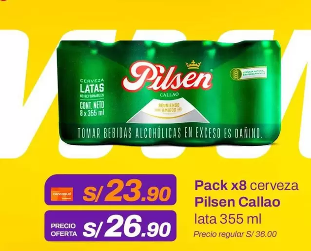 Pilsen - cerveza Callao lata 355 ml