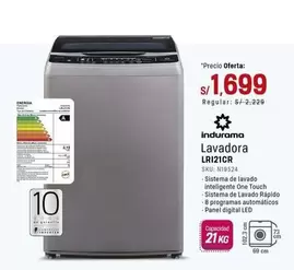 Indurama - Lavadora LR121CR