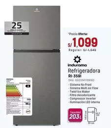 Indurama - Refrigeradora RI-3591