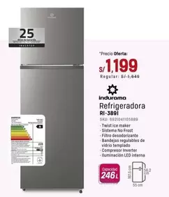 Indurama - Refrigeradora RI-389I