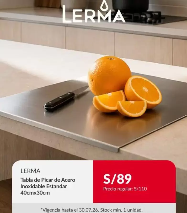 Tabla de Picar de Acero Inoxidable Estándar