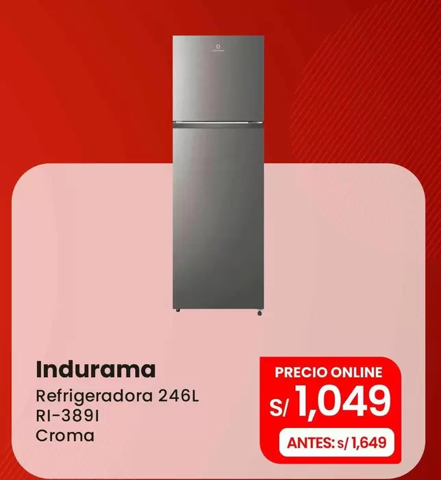 Indurama - Refrigeradora 246L RI-3891
