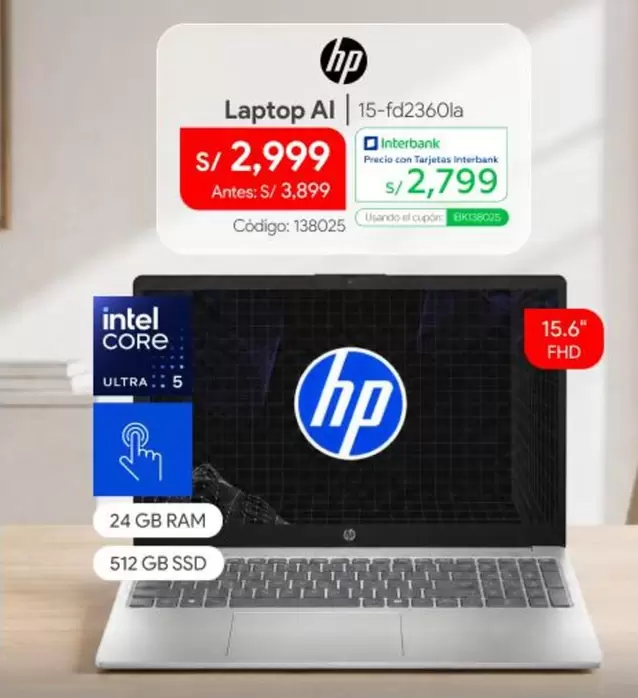 Hp - Laptop AI 15-fd2360la
