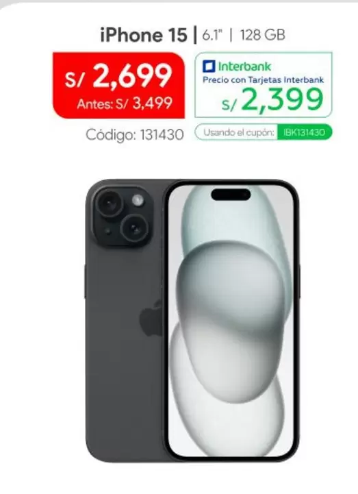Apple - iPhone 15 | 6.1" | 128 GB