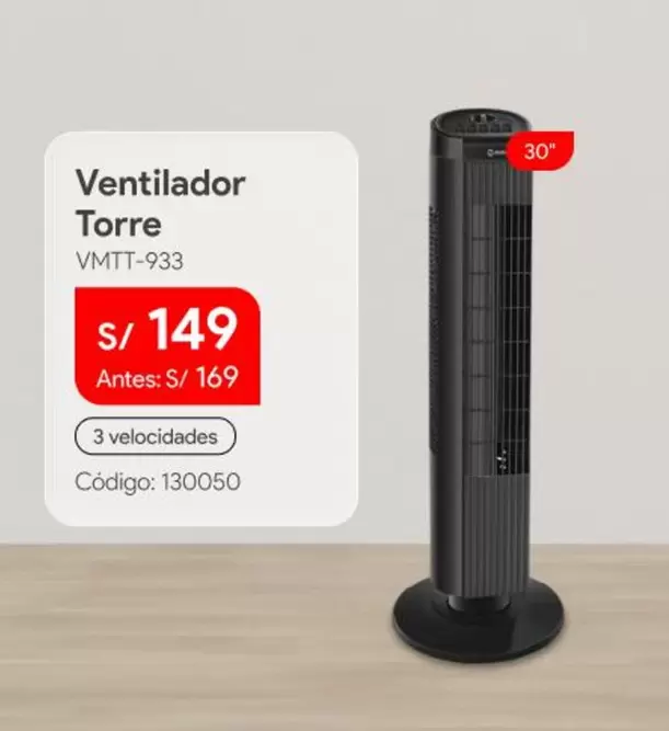 Ventilador Torre VMtt-933