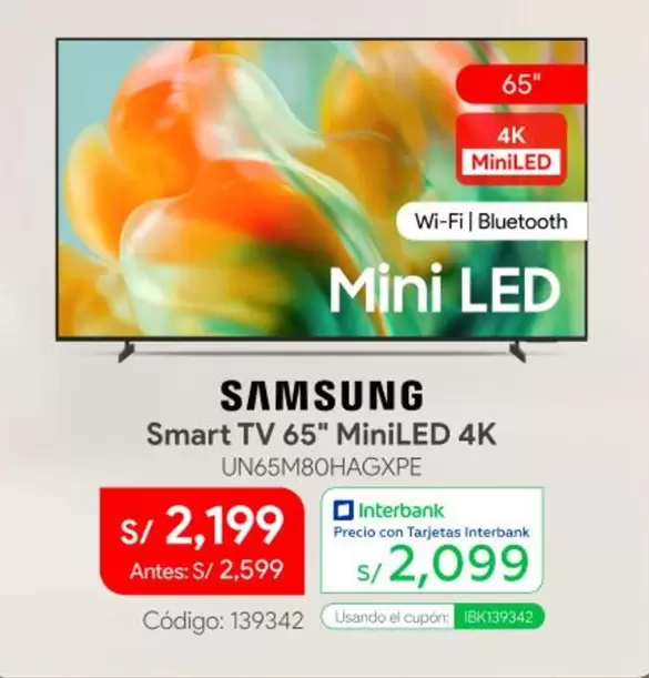 Samsung - Smart TV 65" Mini LED 4K UN65M80HAGXPE