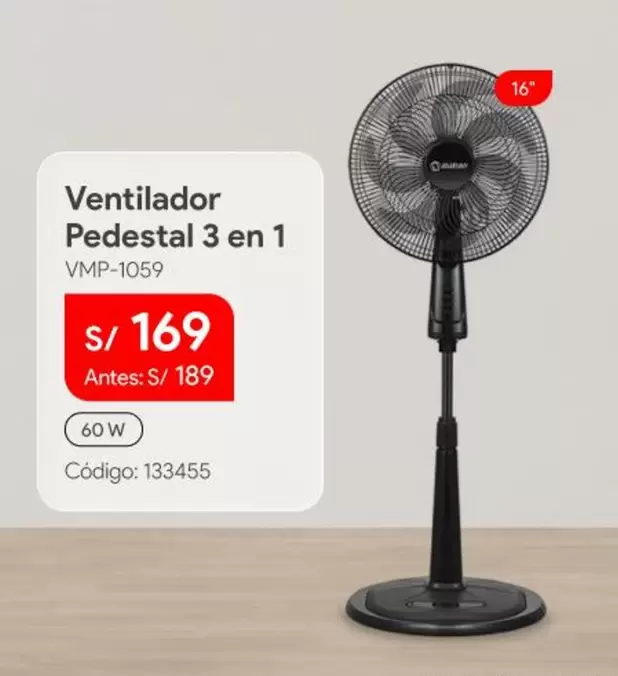 Oster - Ventilador Pedestal 3 en 1 VMP-1059