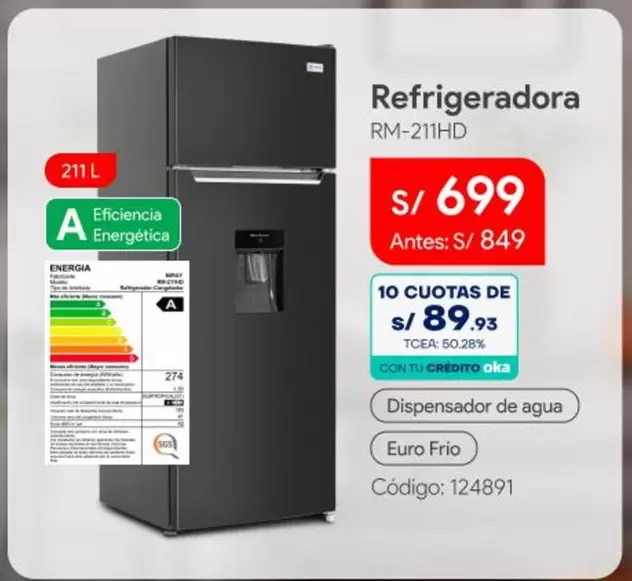 Refrigeradora RM-211HD