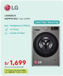 Lg - LAVASECA WD9PVC4S6 / Cód. 127839