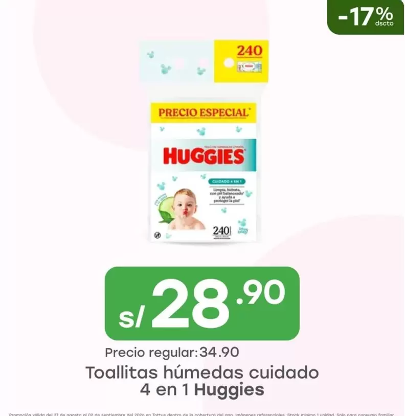 Huggies - Toallitas húmedas cuidado