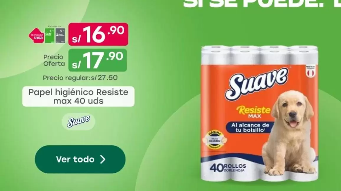 Suave - Papel higiénico Resiste