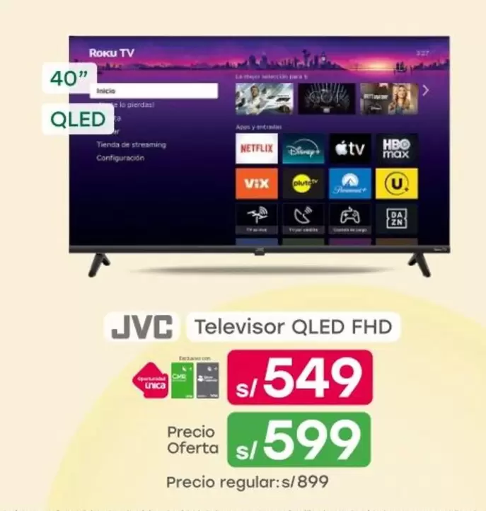 JVC - Televisor QLED FHD