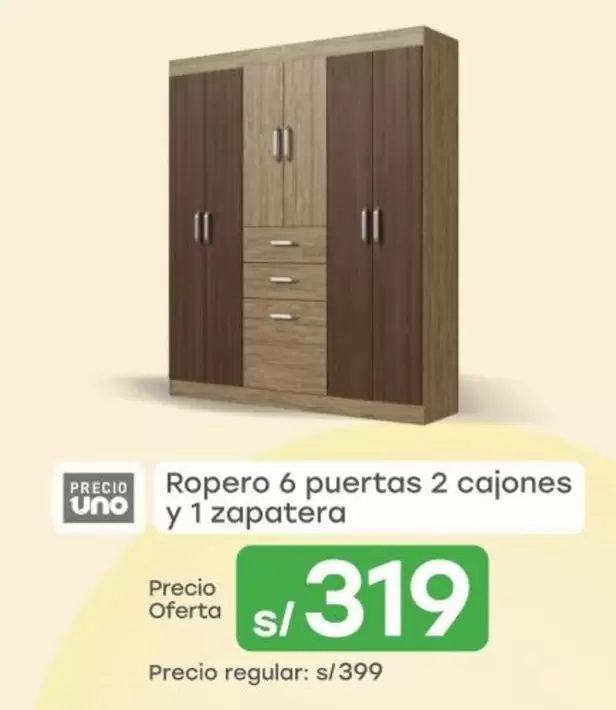 Ropero 6 puertas 2 cajones y 1 zapatera