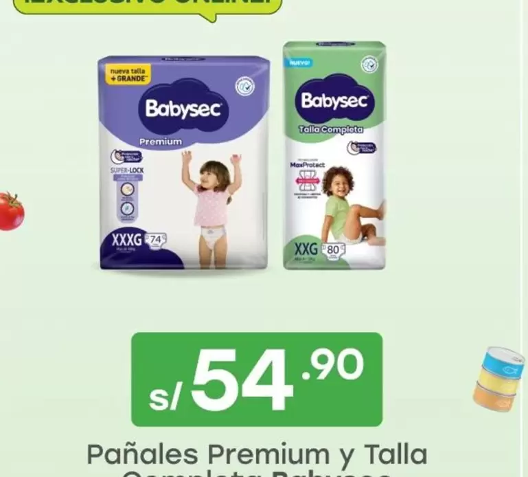 Babysec - Pañales Premium y Talla