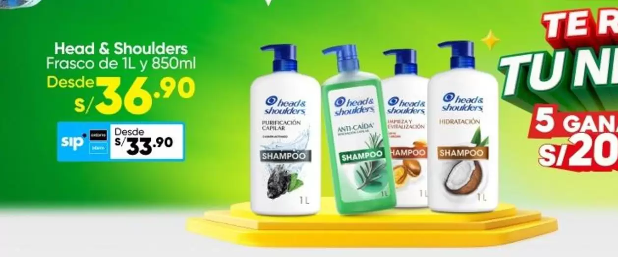 Head & Shoulders - Frasco de 1L y 850ml