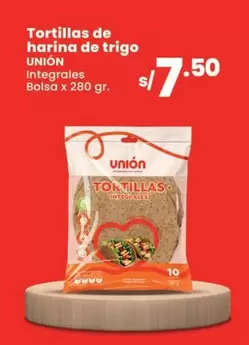Unión - Tortillas de harina de trigo Integrales Bolsa