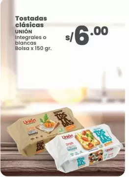 Unión - Tostadas clásicas Integrales o blancas