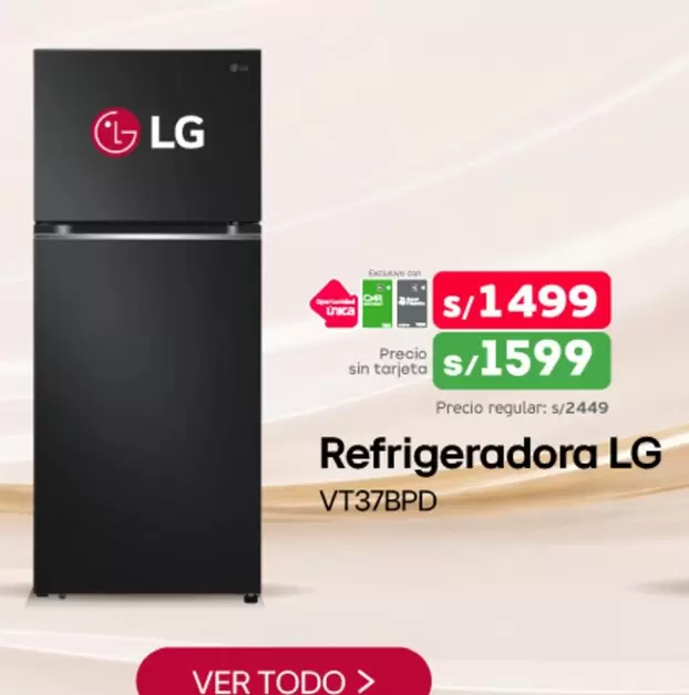 Lg - Refrigeradora VT37BPD