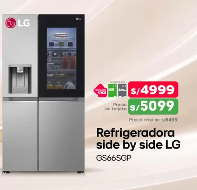 Lg - Refrigeradora side by side GS66SGP