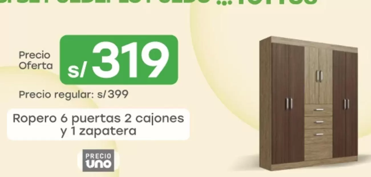 Ropero 6 puertas 2 cajones y 1 zapatera