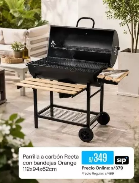 Orange - Parrilla a carb
uevoacute;n Recta con bandejas