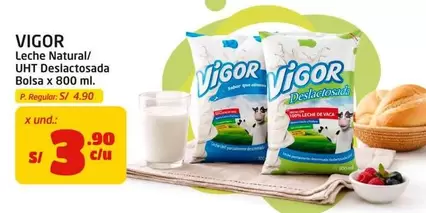 Natural - Leche / UHT Deslactosada Bolsa x 800 ml.