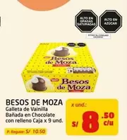 Besos de Moza - Galleta de Vainilla Bañada en Chocolate con relleno