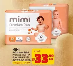 Hp - Pañal para Bebé Premium Plus HP Pqte. M68/ L58/ XL48/ XXL44