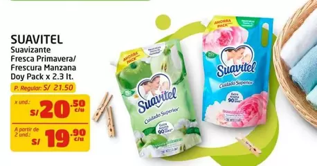 Suavitel - Suavizante Fresca Primavera/ Frescura Manzana Doy Pack