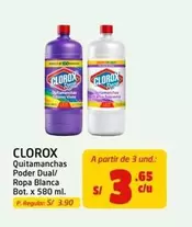 Clorox - Quitamanchas Poder Dual/Ropa Blanca