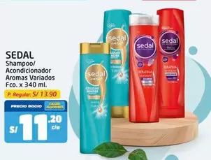Sedal - Shampoo/Acondicionador Aromas Variados Fco. x 340 ml.