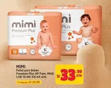 Hp - Pañal para Bebés Premium Plus HP Pqte. M68/ L58/ XL48/ XXL44