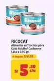 Ricocat - Alimento enTrocitos para Gato Adulto/ Cachorros Lata