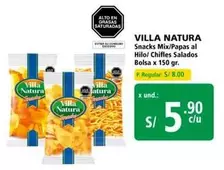 Villa Natura - Snacks Mix/Papas al Hilo/ Chifles Salados Bolsa