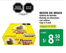 Besos de Moza - Galleta de Vainilla Bañada en Chocolate con relleno