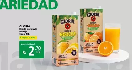 Gloria - Bebida Maracuyá/Naranja