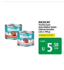Ricocat - Trocitos para Gato Adulto/Gatito