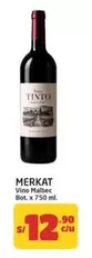 Merkat - Vino Malbec Bot. x 750 ml.