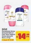Dove - Desodorante Dermo Aclarante Roll on / Clear Tone/ Original/ Dermo Aclarante Barra