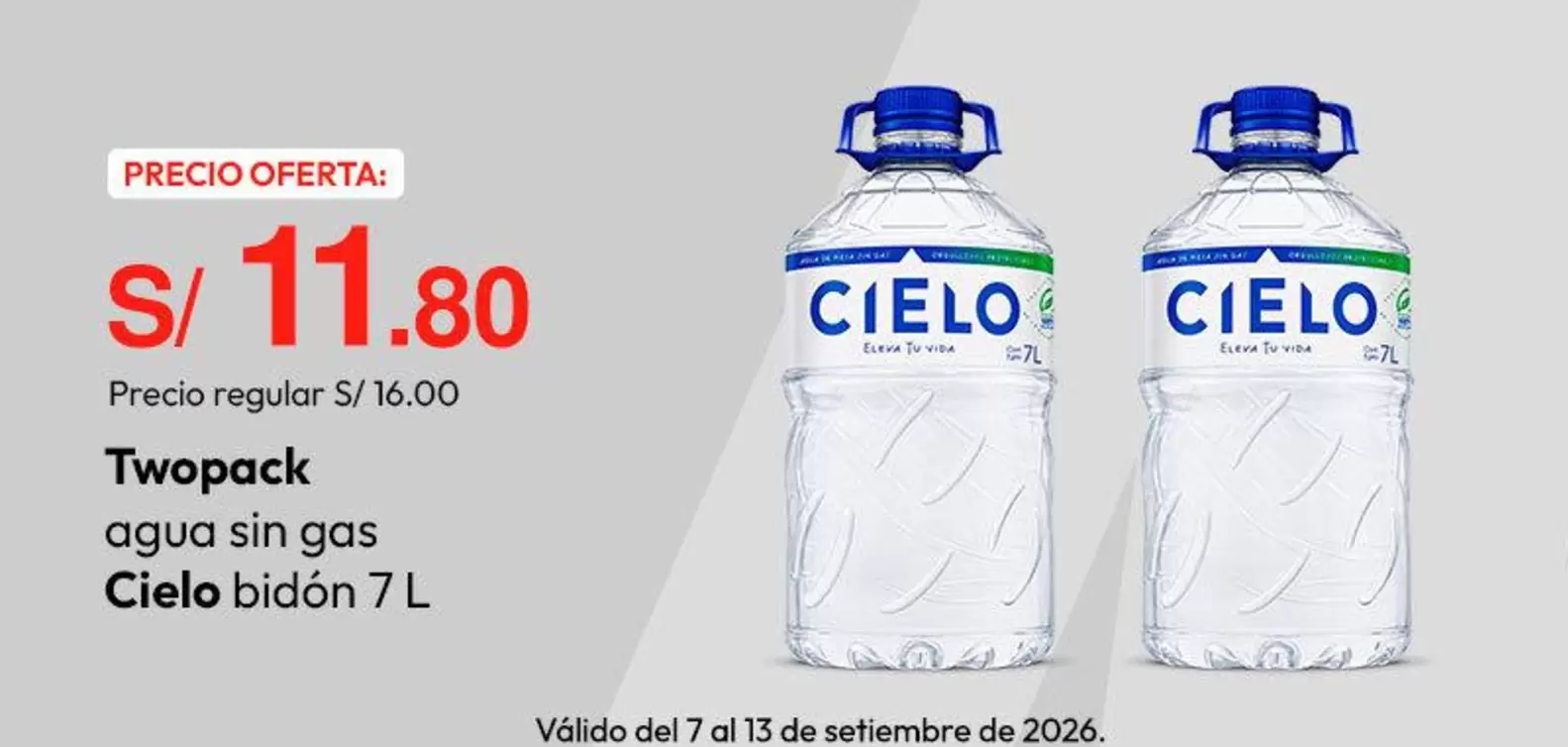 Cielo - agua sin gas bid
uevo 7 L